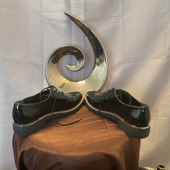 Oxford 9 cyber Patton silver Lug sole black brand new - Picture 4 of 5